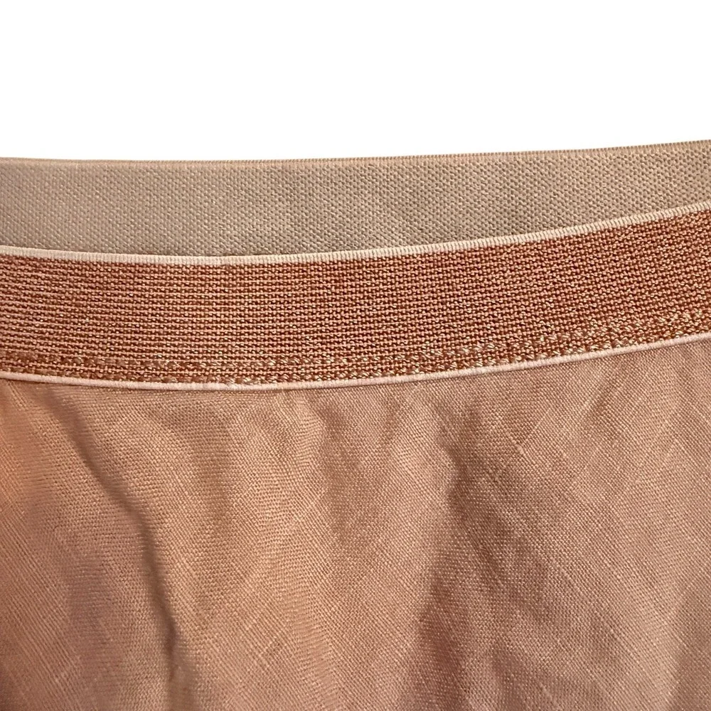 Sandwich‎ Size 39 Brown Linen Mini Skirt Coastal Chic Quiet Luxury Size 8/10